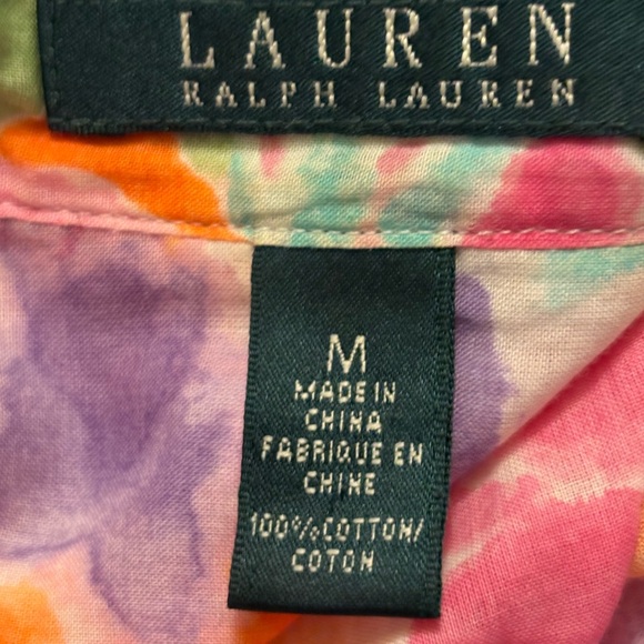 Lauren Ralph Lauren Vibrant Multicolor Cotton Shirt - Picture 10 of 10